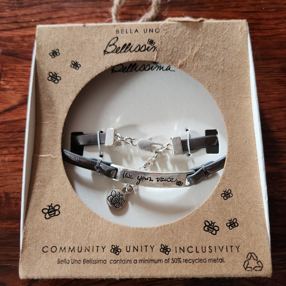 Bellissima Use Your Voice Inspirational Bracelet